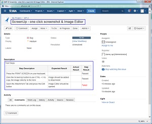 Steps description is converted automatically into JIRA Bug