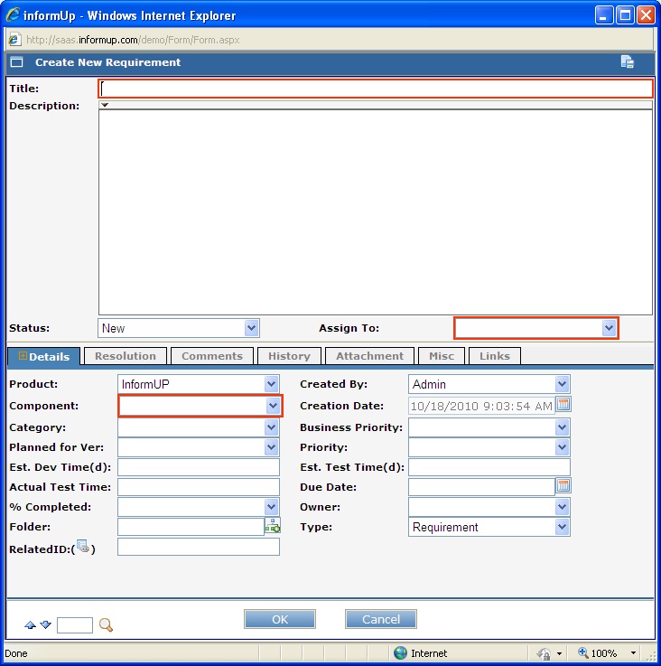 InformUp Knowledge Base How To Define Mandatory Fields InformUp Knowledge Base How To Define Mandatory Fields